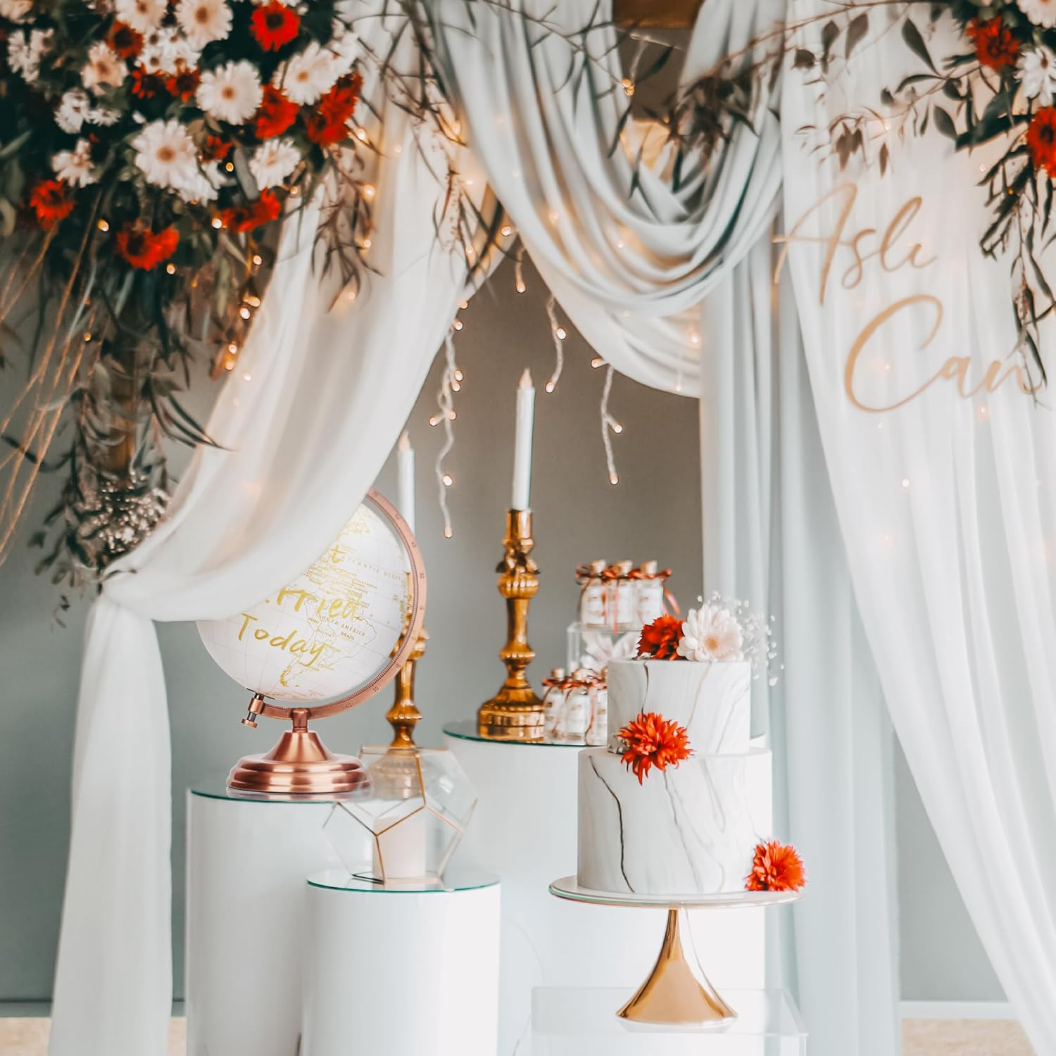 Exerz World Globe (Dia 8"/20 Cm) - Educational/Geographic/Modern Desktop Decoration - Metallic Golden World Globe Diameter 20 CM image number 4