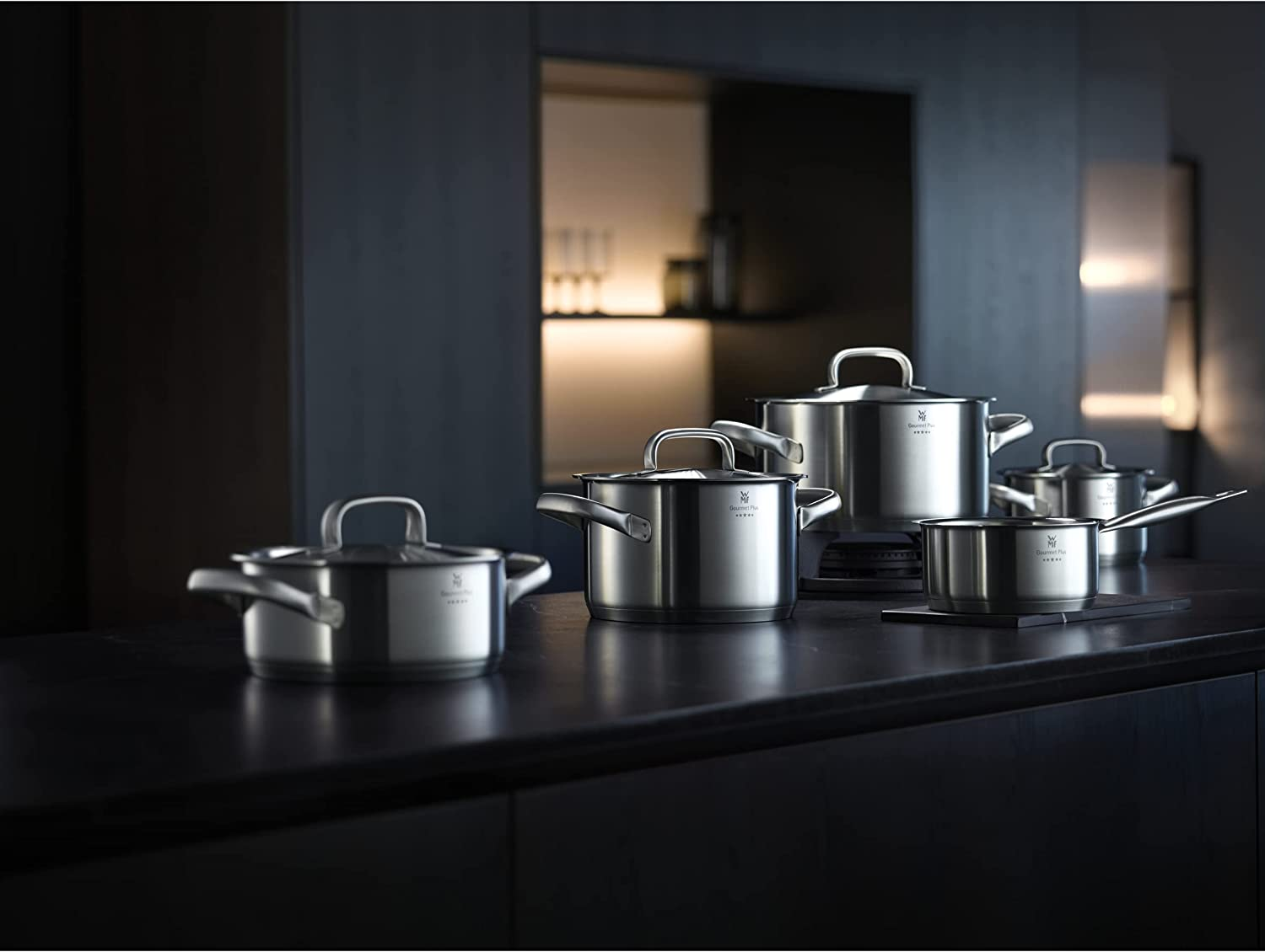 WMF Cookware &Oslash; 20 Cm Approx. 2,5L Gourmet plus inside Scaling Vapor Hole Made in Germany Hollow Side Handles Metal Lid Cromargan Stainless Steel Suitable for All Stove Tops Including Induction image number 5