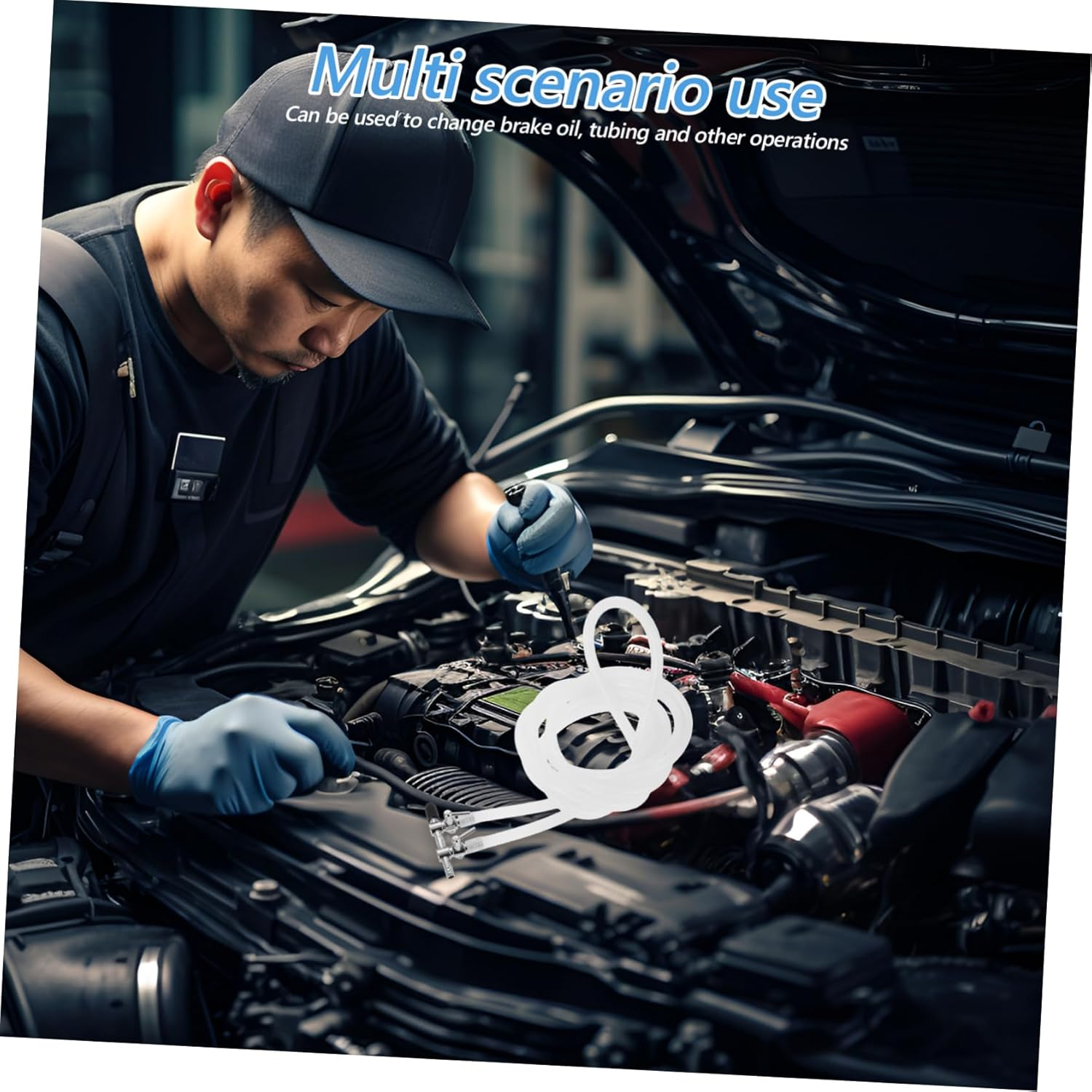 JUMPLAWN 1Set Brake Bleeder Hose Kit Easy to Use Tool for Replacement Saving Accessories for Cars and Motorcycles