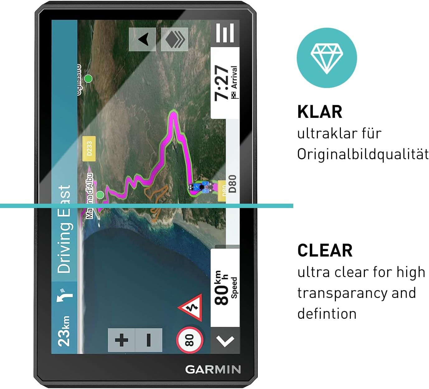 Smartect Protective Glass [Pack of 2, Clear] Compatible with Garmin Zumo XT2, HD Screen Protector, Anti-Scratch, Bubble-Free, 9H Hardness, 0.3 Mm Ultra Clear, Ultra Resistant image number 5