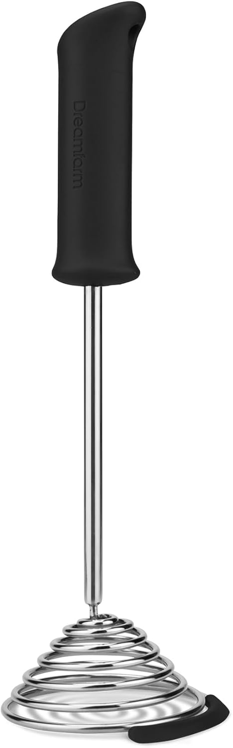 Dreamfarm Smood One-Handed & Ergonomic Soft-Grip, Stainless-Steel Vegetable & Potato Masher with Silicone Bowl Scraper - Black image number 2