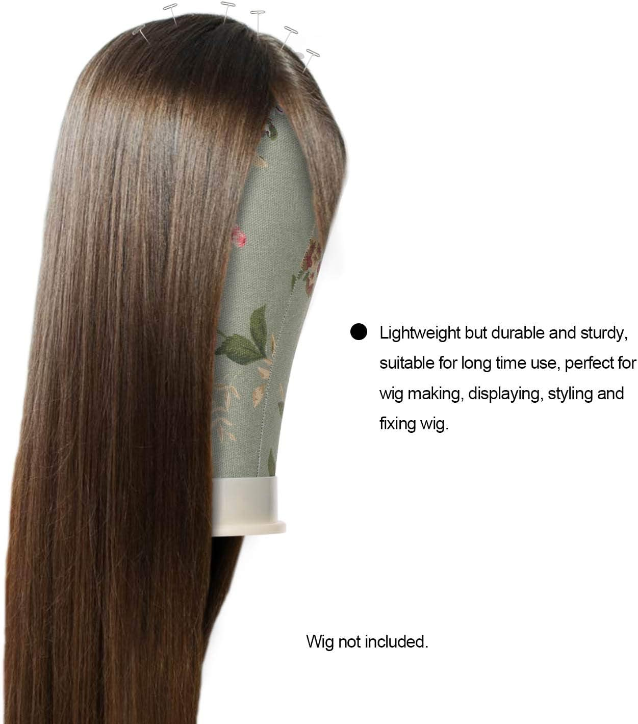 21~25 Inches Wig Head Mannequin Head Wig Display Styling Head with T-Pins Wig Mannequin Head Stand image number 6