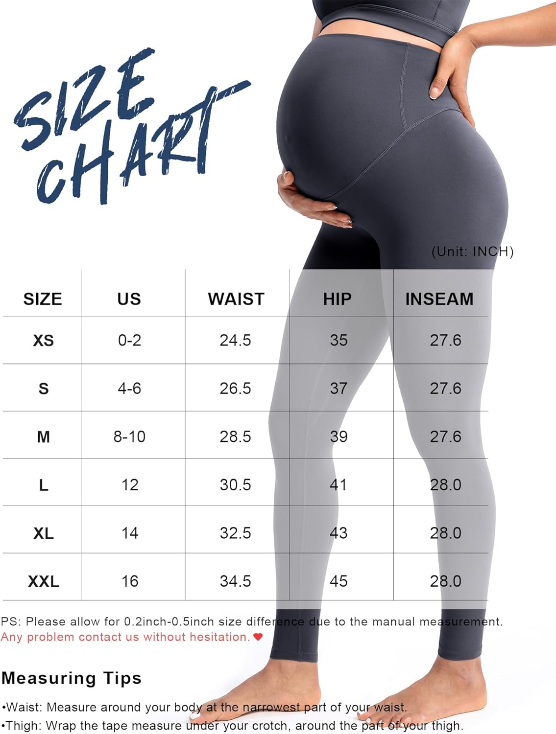 POSHDIVAH Women'S Creamluxe Maternity Leggings 25"/28" over the Belly Pregnancy Yoga Pants Active Workout Leggings image number 3