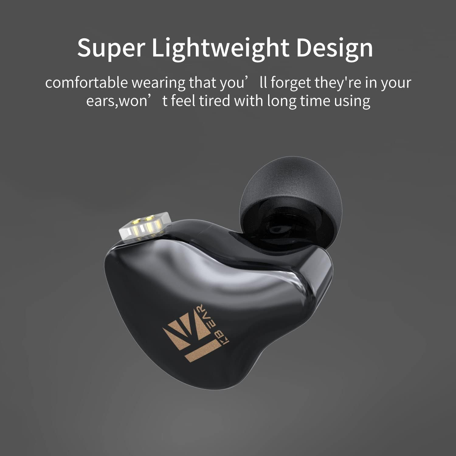 Keephifi KBEAR KS1 Wired Earphones,Dual Magnectic Circuit Dynamic in Ear Monitors,2Pin Detachable Cables Music Headphones,Hifi Bass Noise-Isolating Earbuds (No Mic, Clear) image number 1