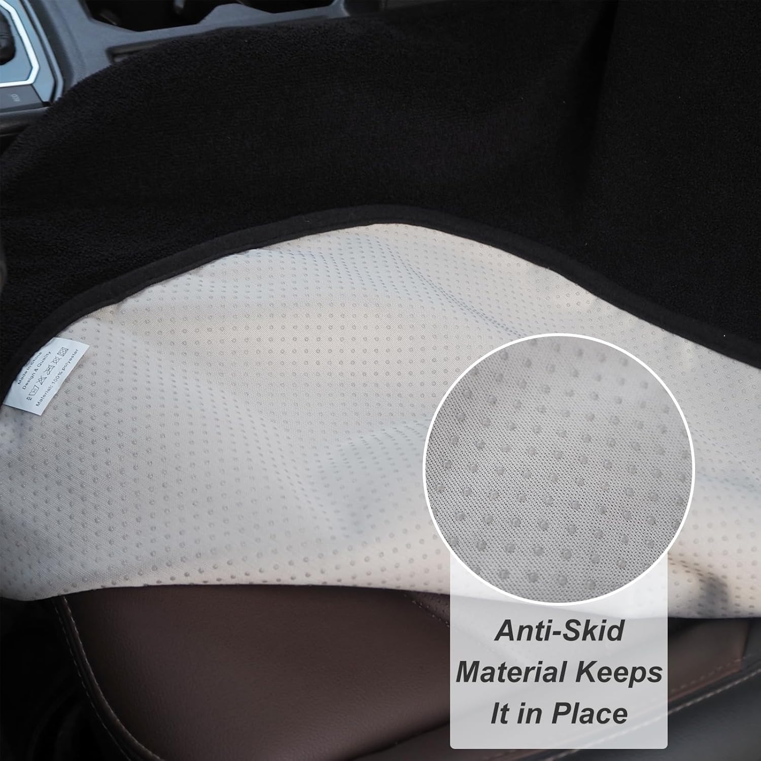 Car Seat Cover, Waterproof Sweat Towel Seat Cover, Black Universal Non-Slip Bucket Seat Protector for Car Truck SUV Seat, Auto Seat Pad for Pet & Kid, for Workout Outdoor Sport Activities (Black) image number 5