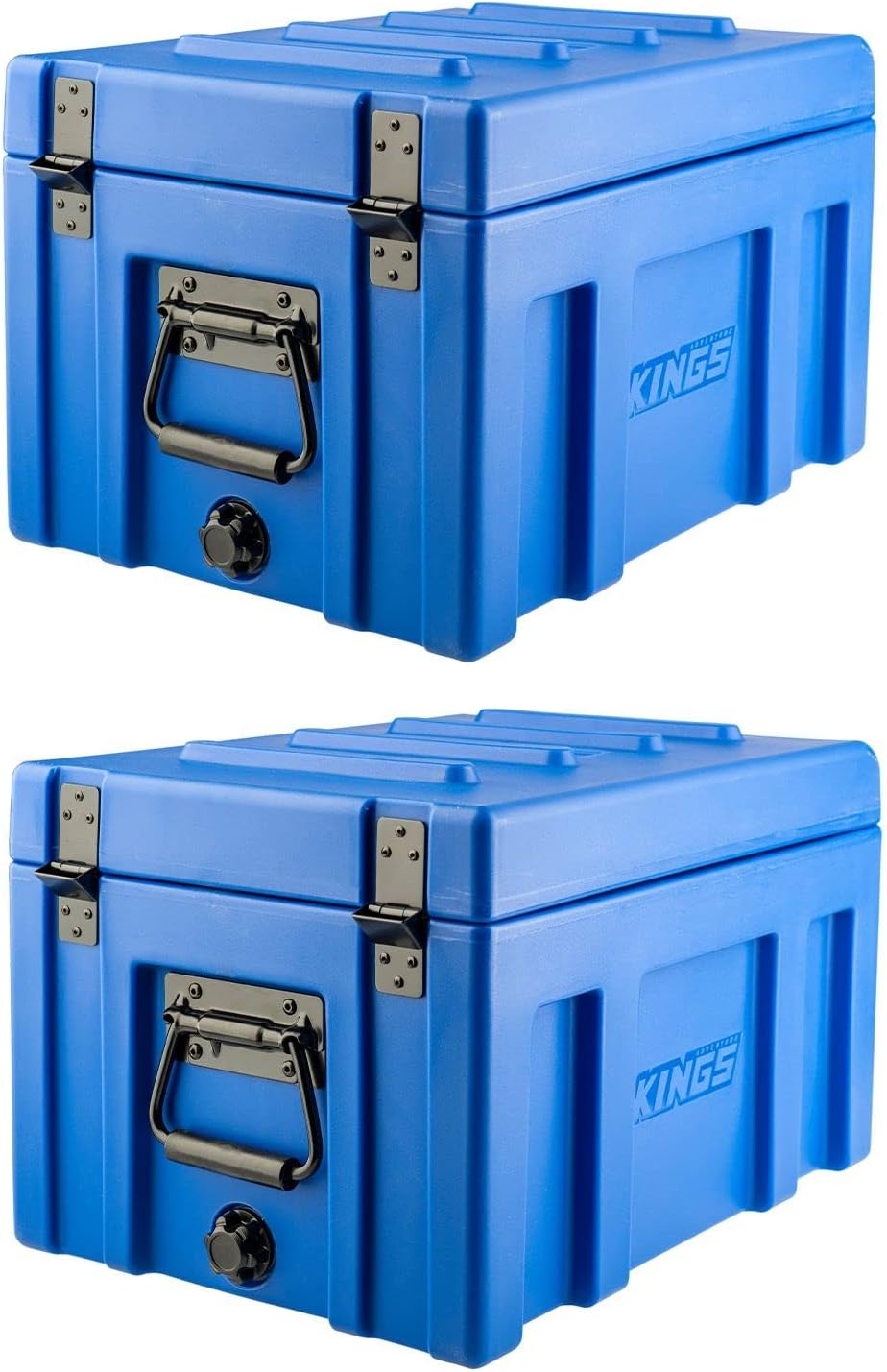 2 X Adventure Kings 45L Tough Front Opening Storage Box Strong Handle Cargo Case image number 1