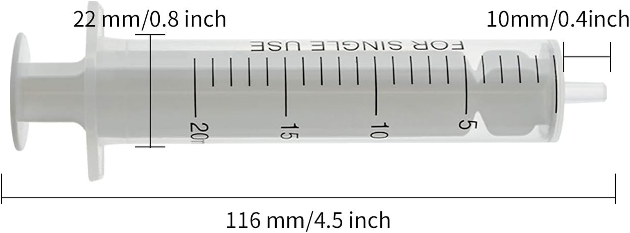 20Ml Syringe with Cap (10 Pcs) image number 1