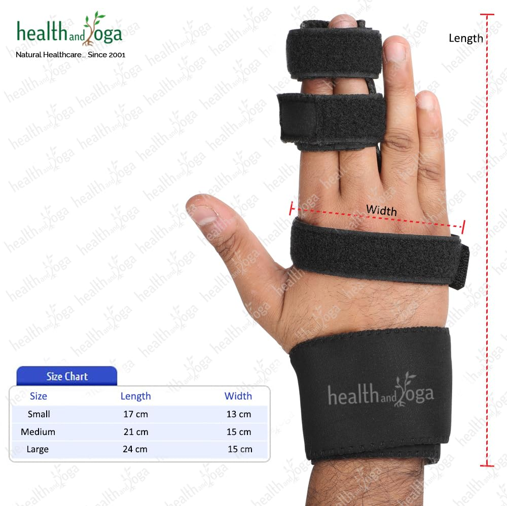 Guardnheal Two Finger Splint Brace &ndash; Detachable Finger Immobilizer Splint &ndash; Removable Straps for Comfort Fit &ndash; Suitable for Left or Right Hand (Medium) image number 3