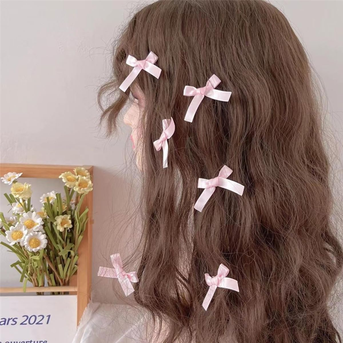 Bows for Girls, Small Hair Bows Mini Hair Clips, WADY 20PCS 1.18 Inch Hair Bows for Girls Grosgrain Ribbon Toddler Hair Accessories with Alligator Clips for Toddlers Baby Girls Kids (Pink)