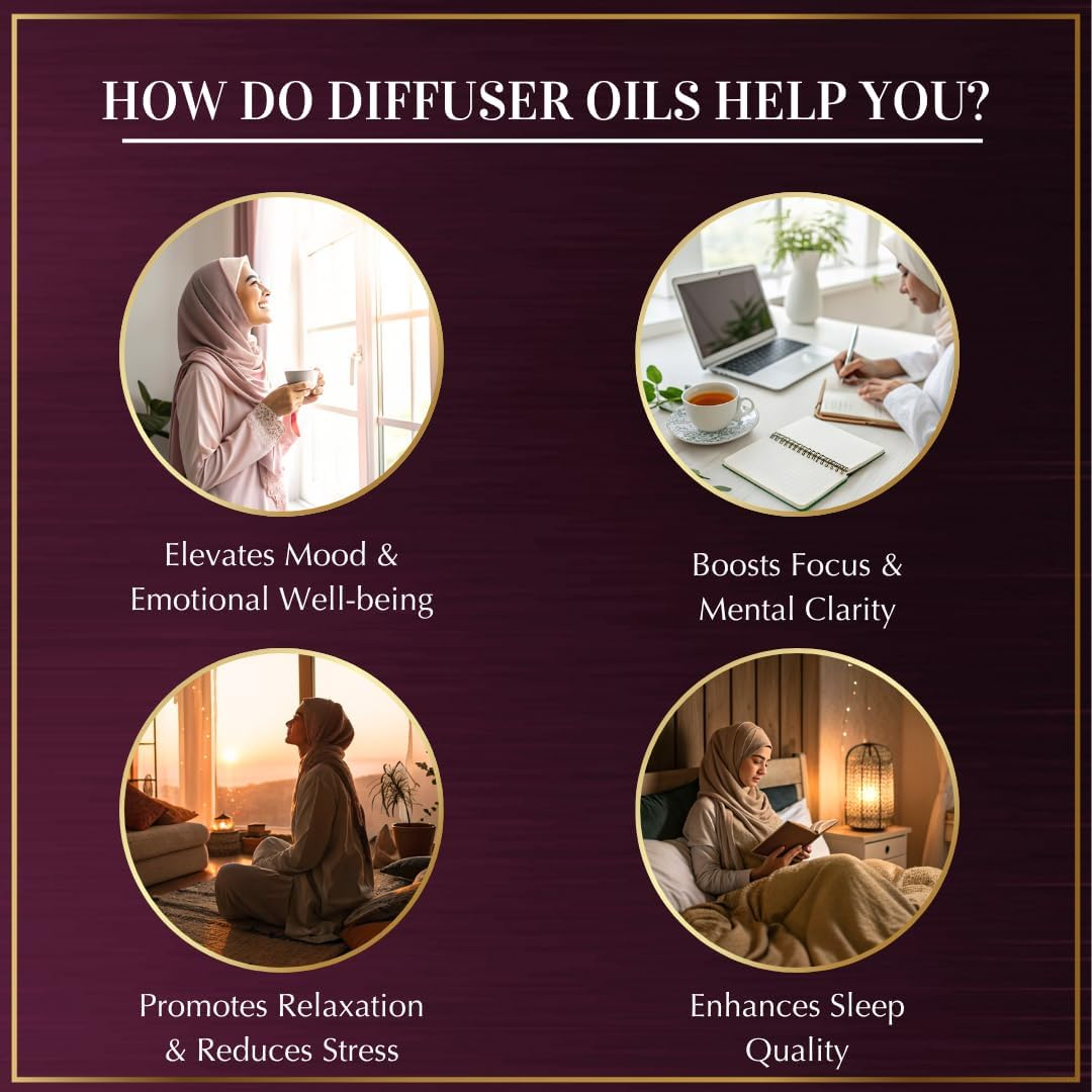 Dukhni Rose Fragrance Oil | 30Ml Floral Diffuser Oil for Diffuser & Humidifier | Relaxing Rose Essential Oil for Home Aromatherapy & Room Fragrance | Long-Lasting Aroma, Alcohol -Free image number 3