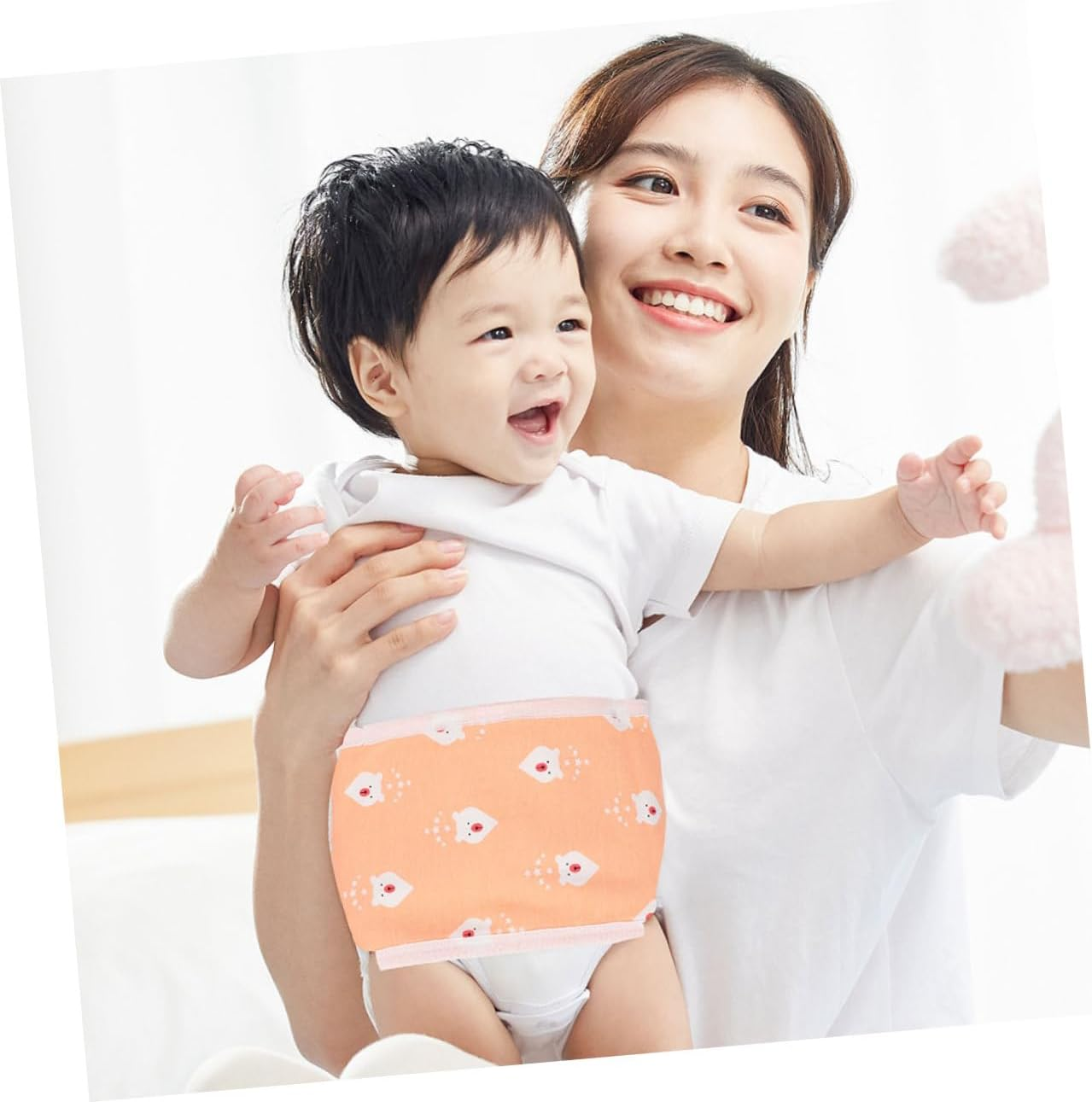 PACKOVE Newborn Cotton Belly Band 80Cm Soft Baby Navel Cord Protective Belly Wrap for Autumn Winter Sleep and Outdoor Use Comfortable Belt for Infants image number 4