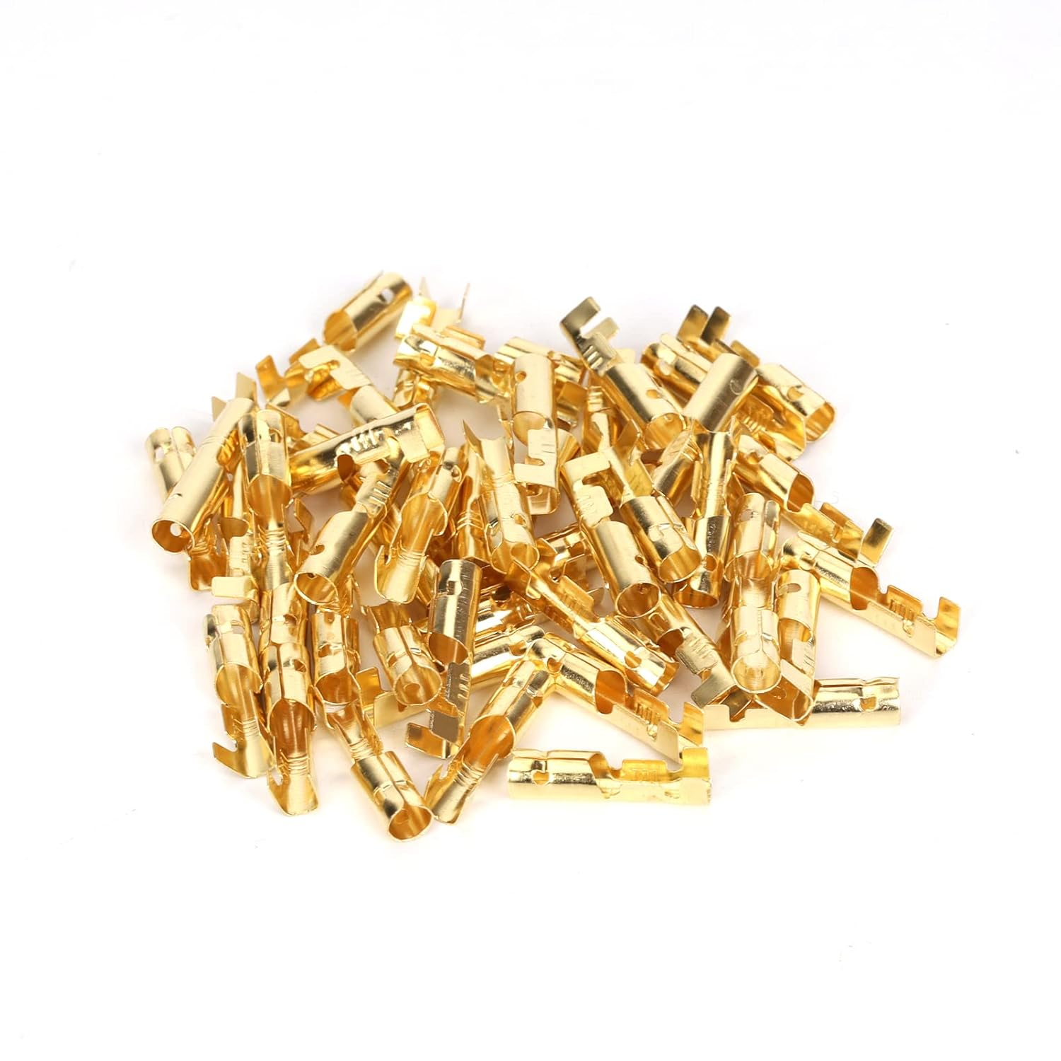 Ruimou 200Pcs 3.9Mm Gold Bullet Wiring Brass Terminal with Insulation Sheath Kit for Wire Connection, Car, Boat, Motorcycle,Bike