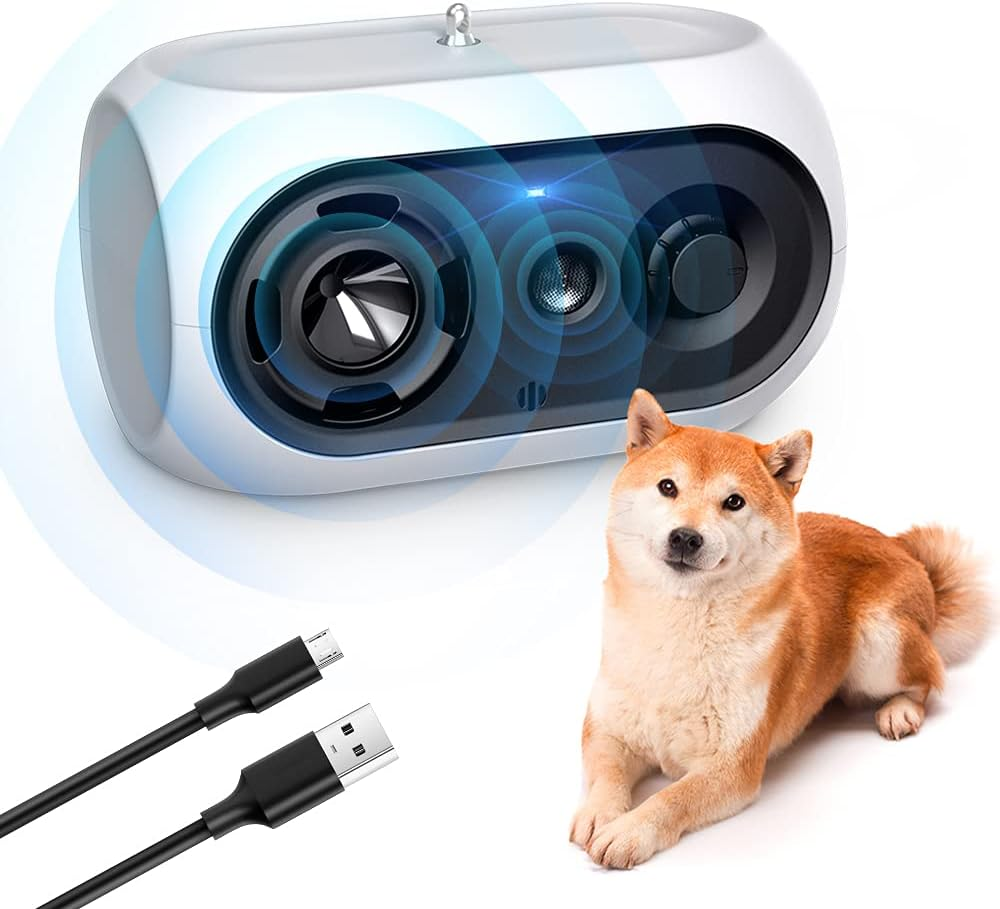 Anti Bell Device Dogs, 3 Modes Anti-Bark Ultrasonic Device, 33 Foot Stop Dog Bark Device, IPX4 Waterproof Anti-Bark for Dogs for Training Large Small Dogs Outdoor and Indoor image number 5