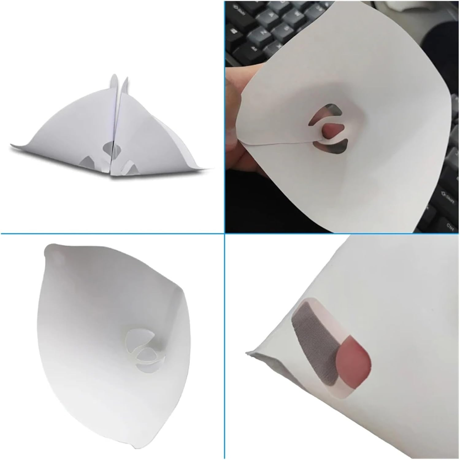 100PCS 3D Resin Printer Paper Filter Photocuring Consumables Thicker White Paper Funnel Compatible with ANYCUBIC Photon ELEGOO Mars 2 Pro 3 image number 4