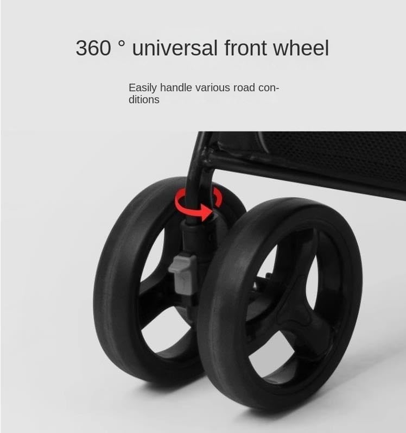 Pet Stroller Dog Stroller Cat Stroller Folding Travel Pet Stroller Dog Stroller Cat Carriage Pet Stroller for Small Medium Sized Dog Pram Dog Cat(Color:C) - C image number 2