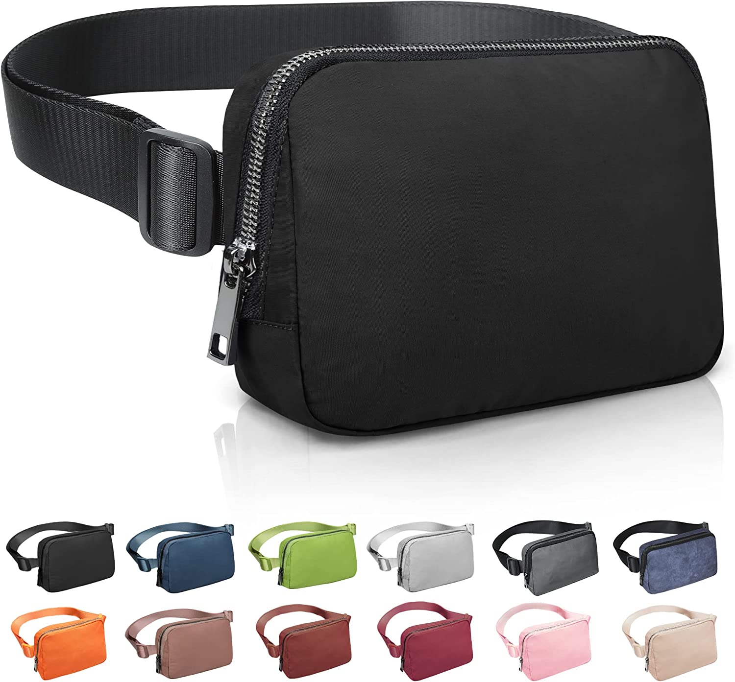 ZOMAKE Fanny Pack for Men and Women, Slim Belt Bag Water Resistant Waist Bag Pack for Travel Hiking Running Cycling Outdoor Sports image number 5