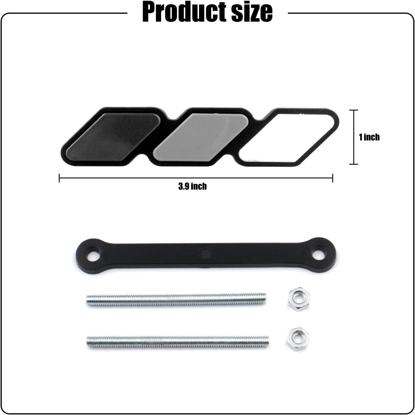 Pack-1 Tri-Color Grille Badge Emblem Decoration, Automobile Front Mesh Accessories, Compatible with Toyota 4Runner Tacoma Tundra image number 1