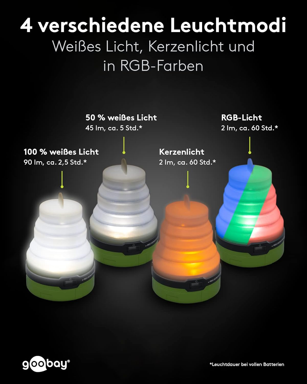 Goobay Collapsible 3 in 1 LED Camping Lantern image number 4