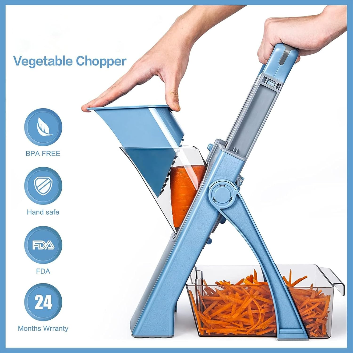 Heyinova Vegetable Cutter,Adjustable Vegetable Food Slicer Chopper,Multifunctional Kitchen Utensils,Potato and Fruit Slicer Suitable for Restaurants and Home Kitchens