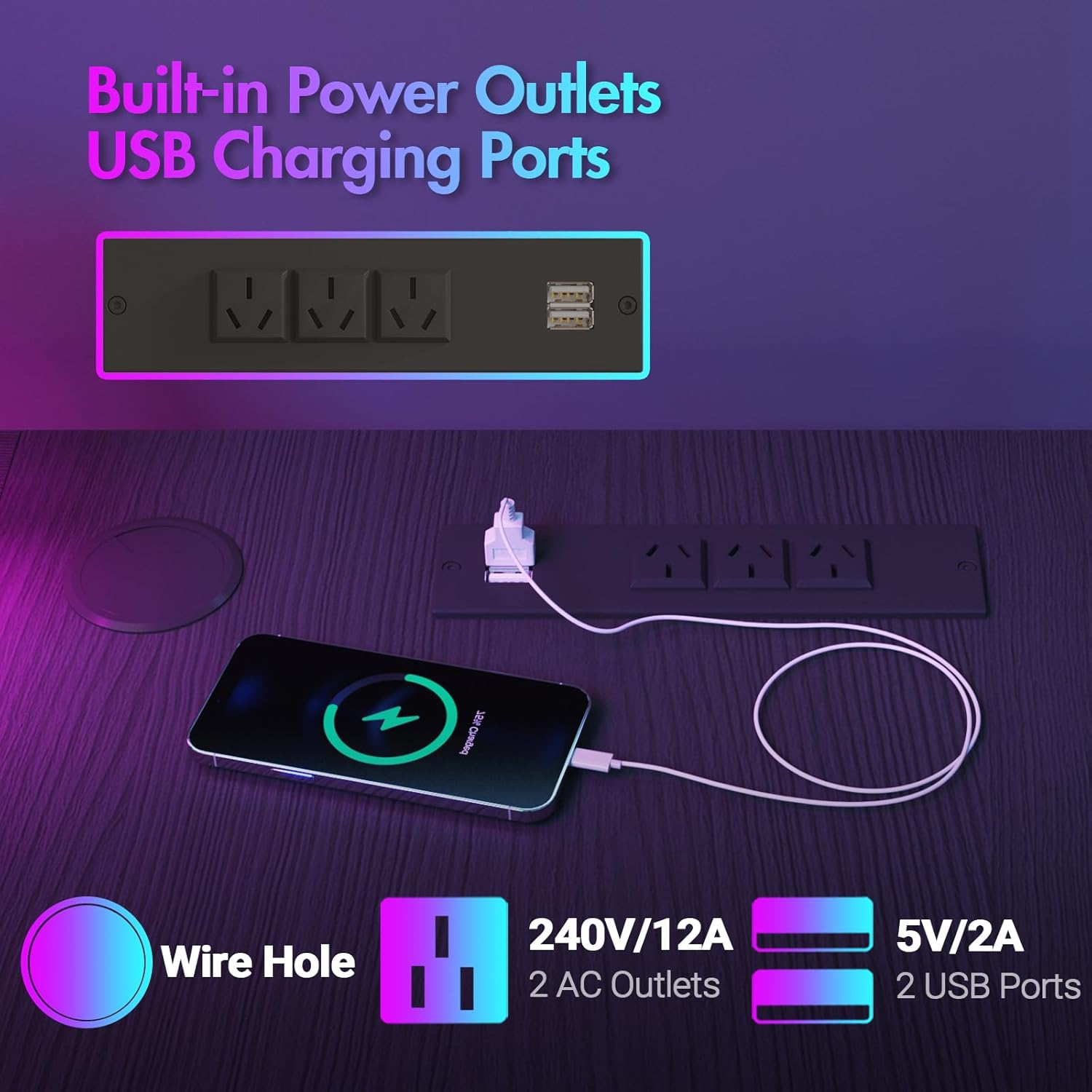 Advwin L Shaped Gaming Desk 140Cm Convertible Computer Desk with Monitor Stand Corner Desk Gaming Table with Drawers Black image number 4