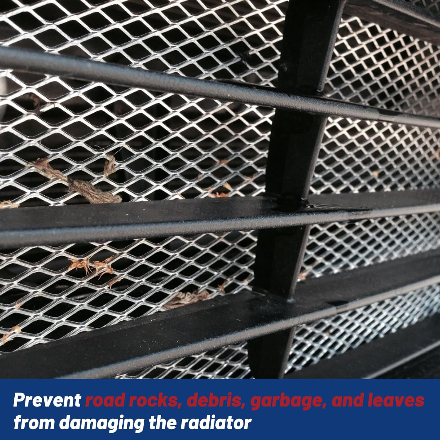 40"X13" Universal Black Metal Mesh: Aluminum Alloy 3 X 6Mm Rhombic Hole Car Grill Mesh for Front Grille Insert Bumper image number 3