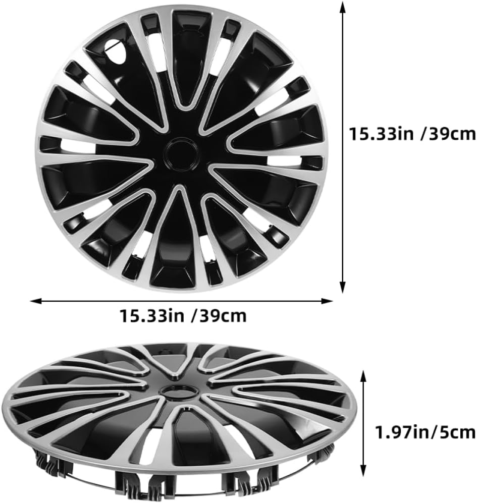 2Pcs Stylish Decorative Wheel Rim Covers Hubcaps for Car Accessories Easy Installation image number 1