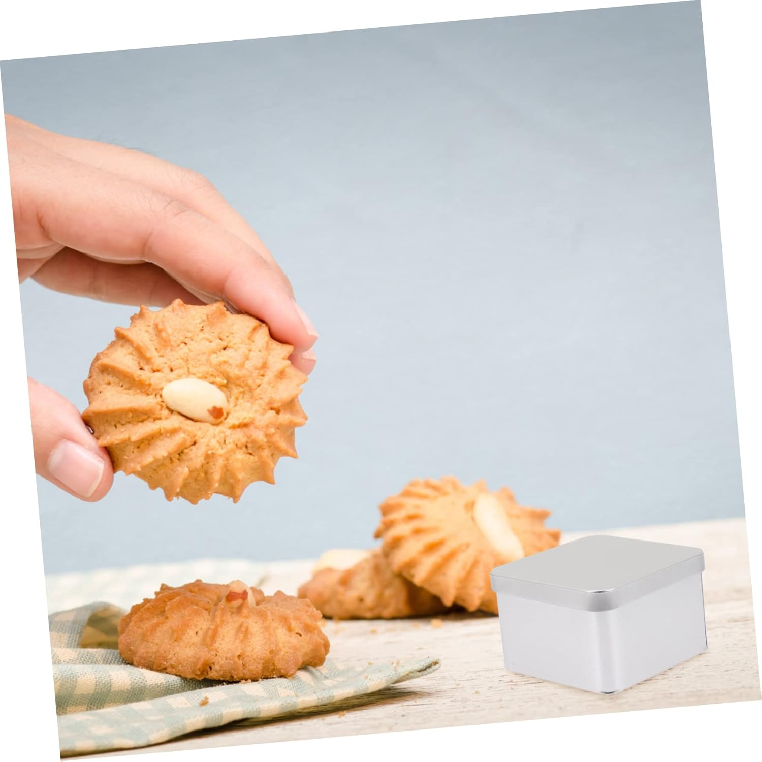 COLLBATH 5Pcs Tinplate Tea Can Food Storage Container Airtight Tea Jar for Home Office