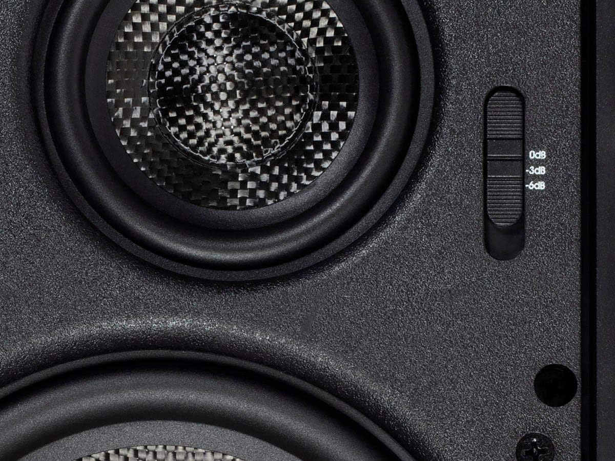 Monoprice 3-Way Carbon Fiber In-Wall Speakers - 6.5 Inch (Pair) with Magnetic Grille - Alpha Series image number 6