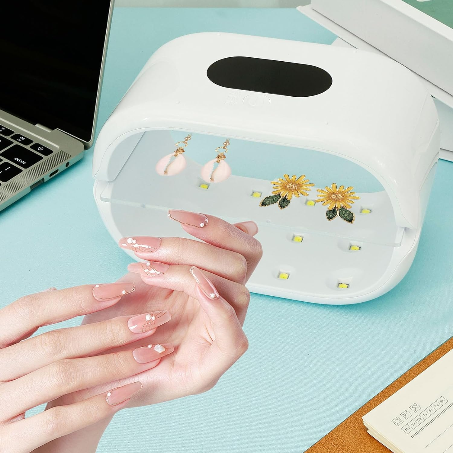 UV Light for Resin Double Sided Light with Digital Display and 3 Timing Settings Detachable for Curing, Molds, Jewelry Making, DIY Craf image number 4