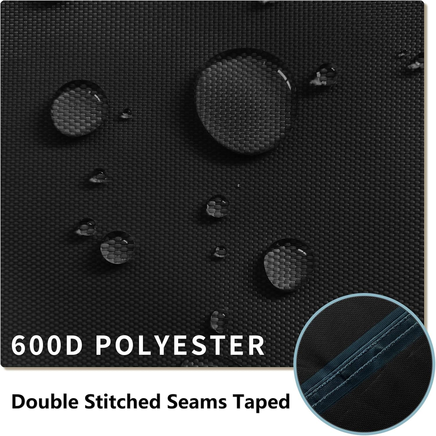 Round Fire Pit Cover for Yukon 27 Inch Yukon Fire Pit Cover, Heavy Waterproof Protective Yukon Fire Pit Accessories (Black) image number 5