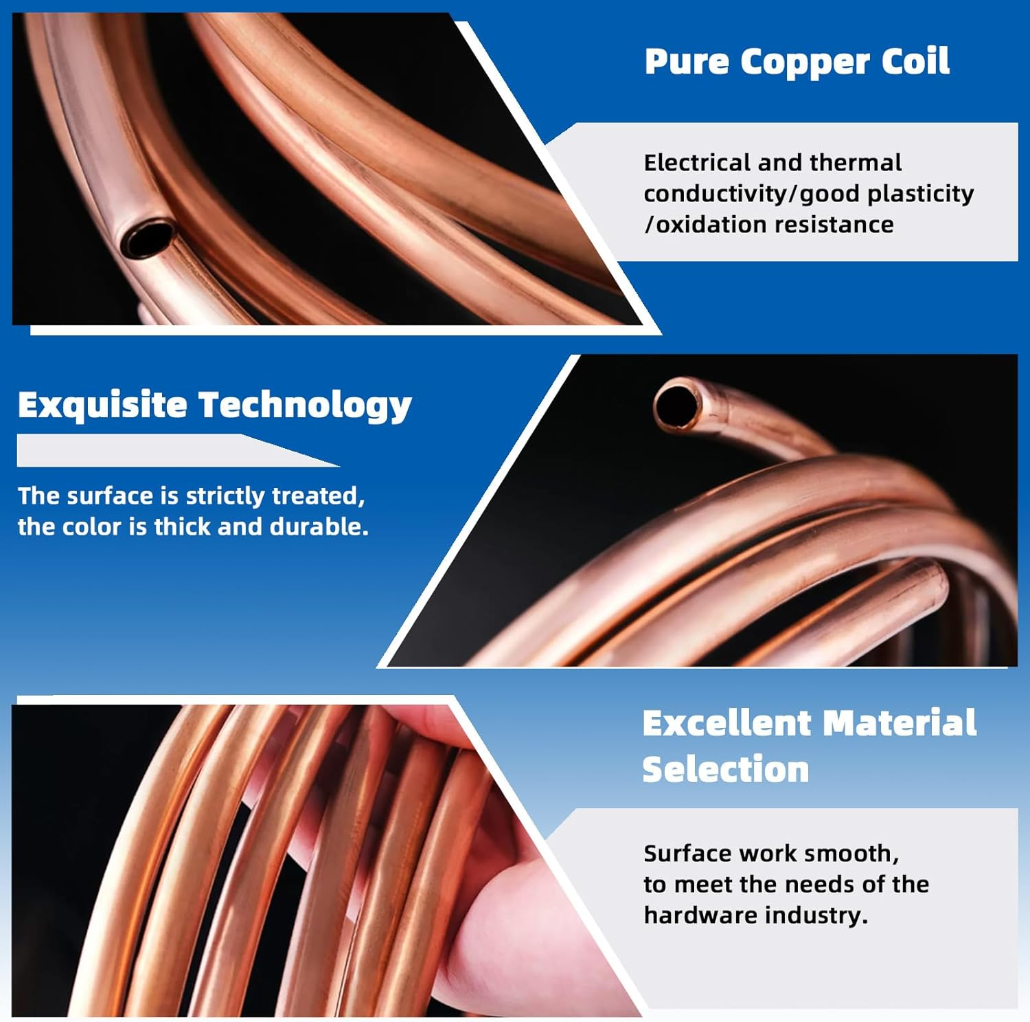 Glarks 3/16 Brake Line Tubing Kit, Copper-Coated Steel Tube Roll and Fittings, Steel Tubing Coil Kit with 16Pcs Inverted Tube Nut Fittings for Hydraulic Braking Systems, Fuel Systems image number 3