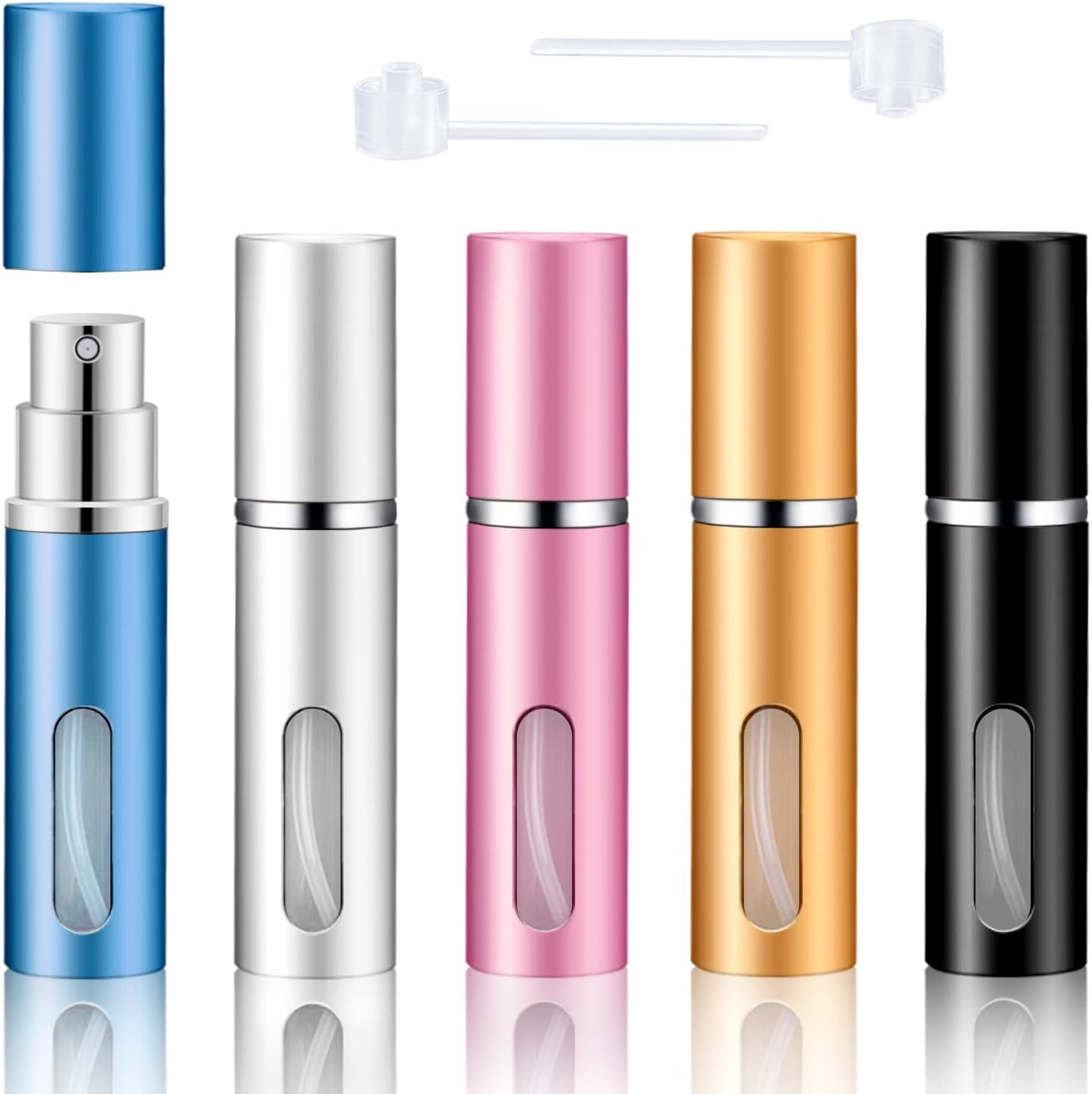Awumbuk Perfume Atomiser Perfume Atomiser for on the Go Holiday Must Haves 5 Ml Perfume Atomiser Refillable Perfume Travel Bottle - Pack of 5 image number 3
