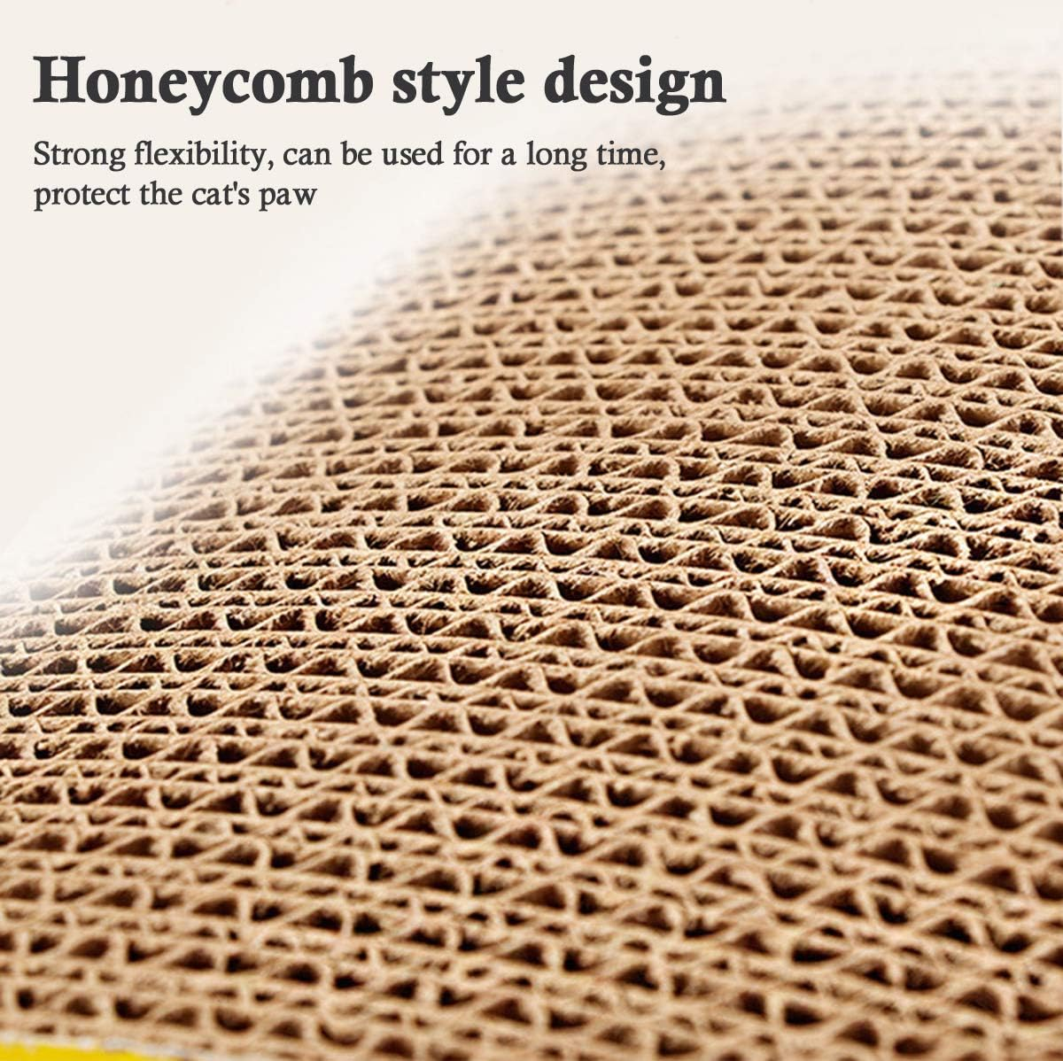 LE YOU PET Cat Scratching Boards of Various Shapes with Free Catnip (M Shape) image number 5