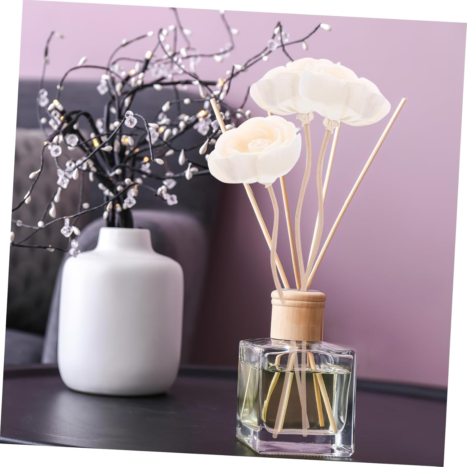 DOITOOL 20Pcs Aromatic Dried Flower Diffuser Sticks for Home Office Spa Scent Diffuser Sticks Aroma for Essential Oil Aroma in Home Decor image number 6