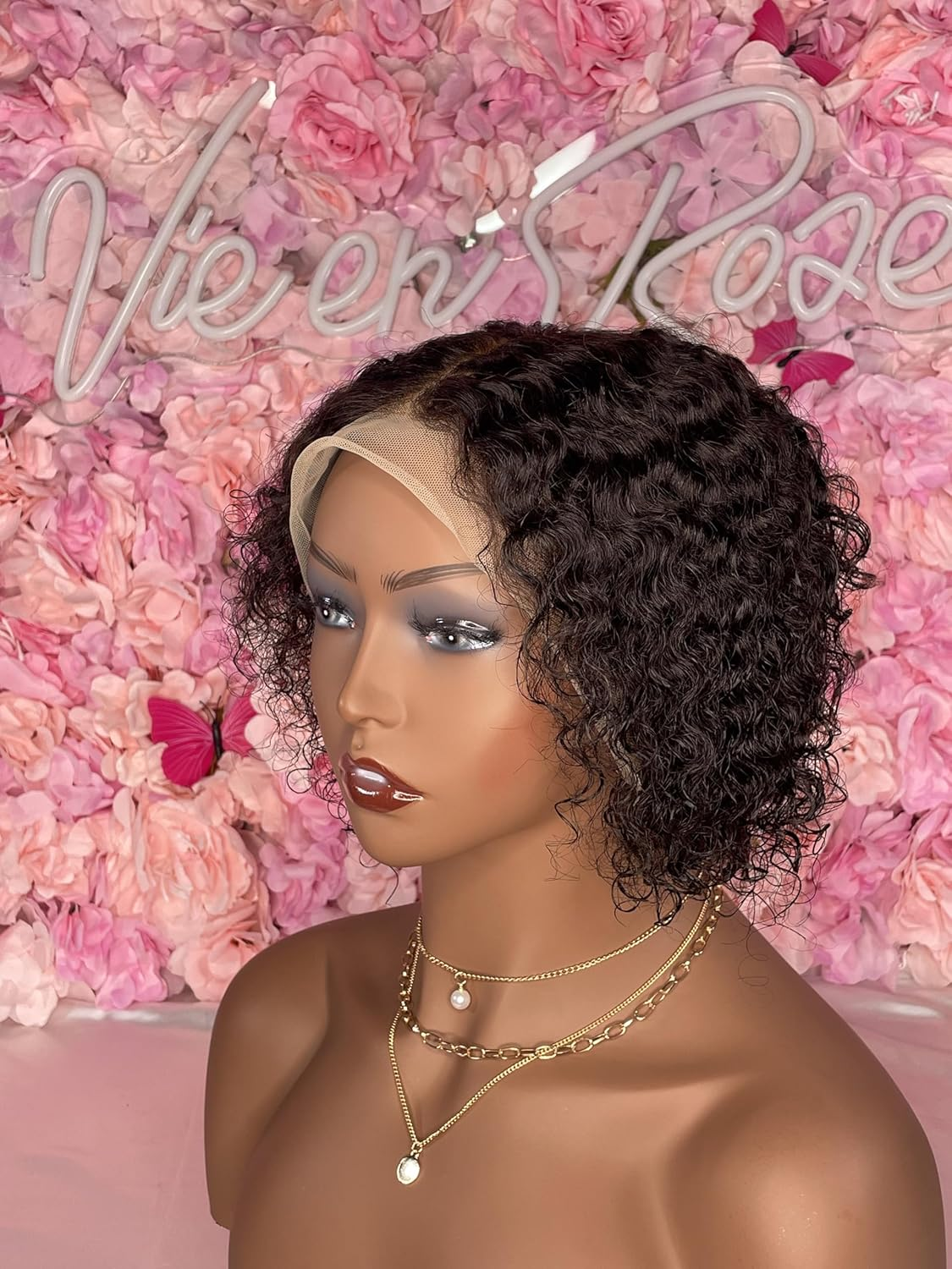 13X4 Human Hair Wig Black Body Wave Lace Front, Wig Lace Closure Wig Human Hair Wigs 4X4 Wig 8 Inch 180 Density image number 3