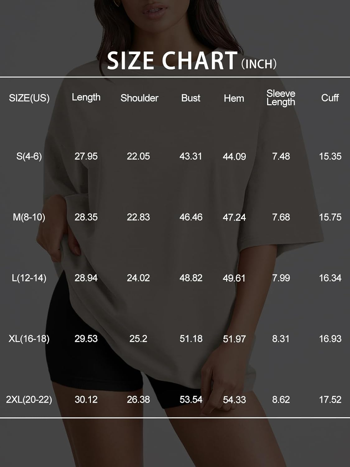 LILLUSORY Womens Tops Oversized Tshirts Short Sleeve T Shirt Workout Gym Clothes 2025