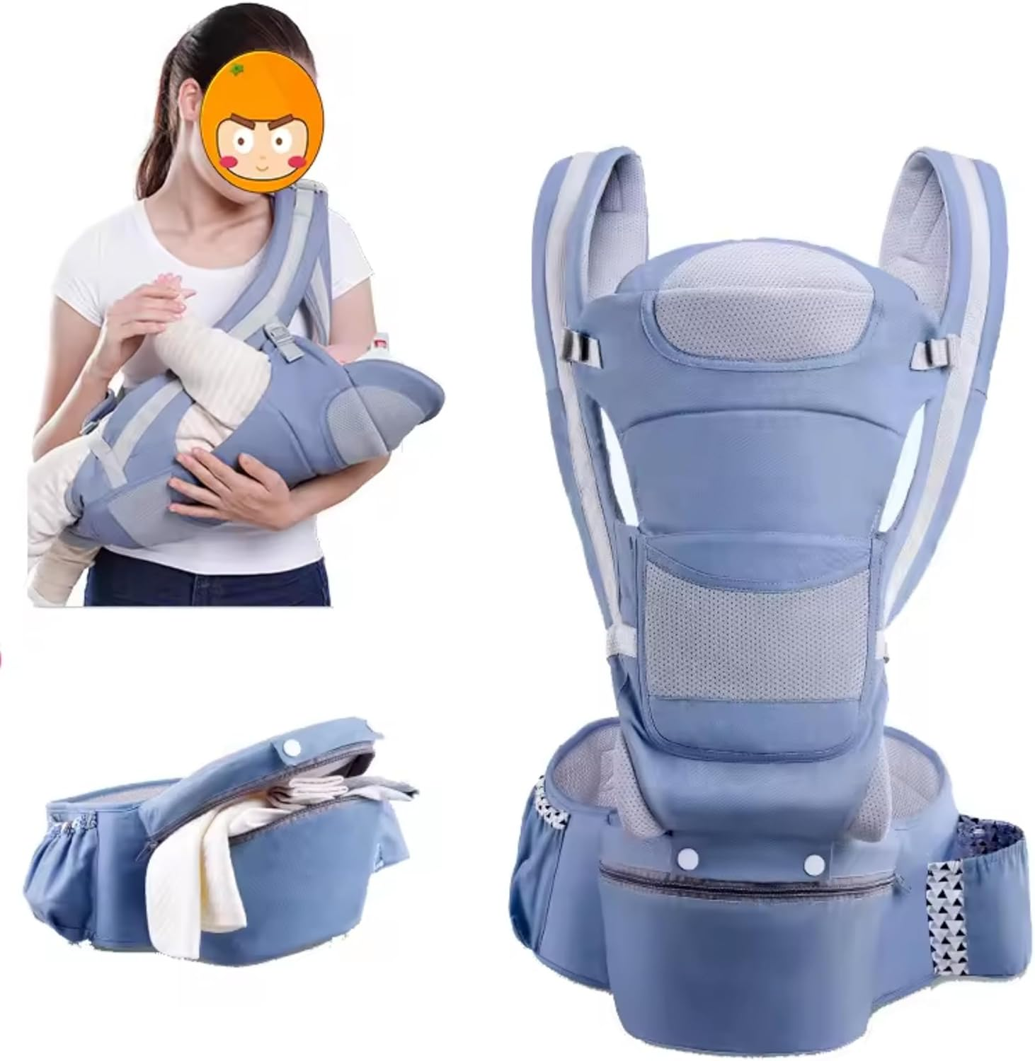 Baby Carrier -Make Every Outing with Your Baby Easy, Comfortable, and Safe with Our Premium Ergonomic Baby Carrier, Designed to Support Both You and Your Little One! image number 6
