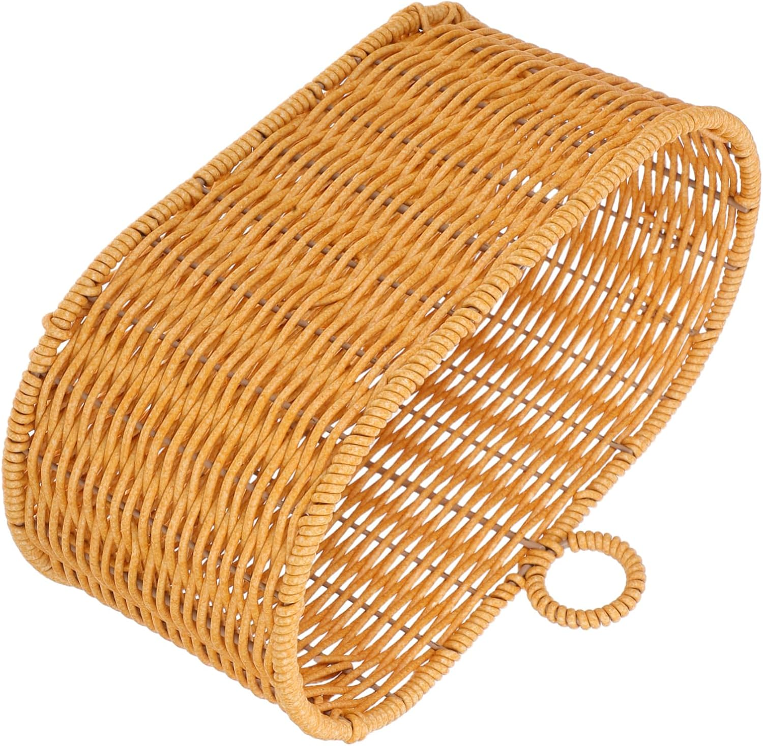 Alipis Faux Woven Wall Hanging Basket for Kitchen Storage Holds Garlic Onion Small Kitchenware for Pantry Bathroom Decor