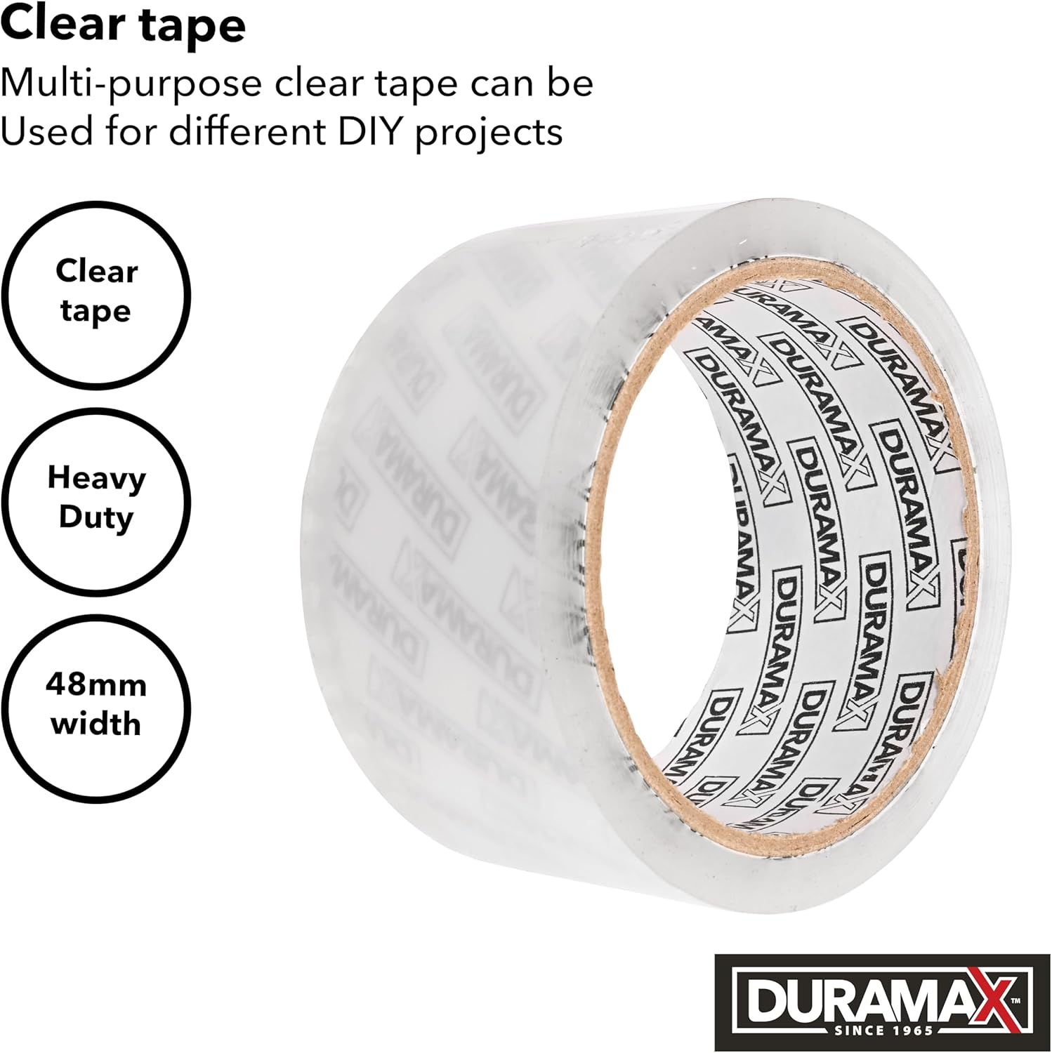 Duramax Packing Tape, 50 Meter Length X 48 Mm Width, Clear image number 5