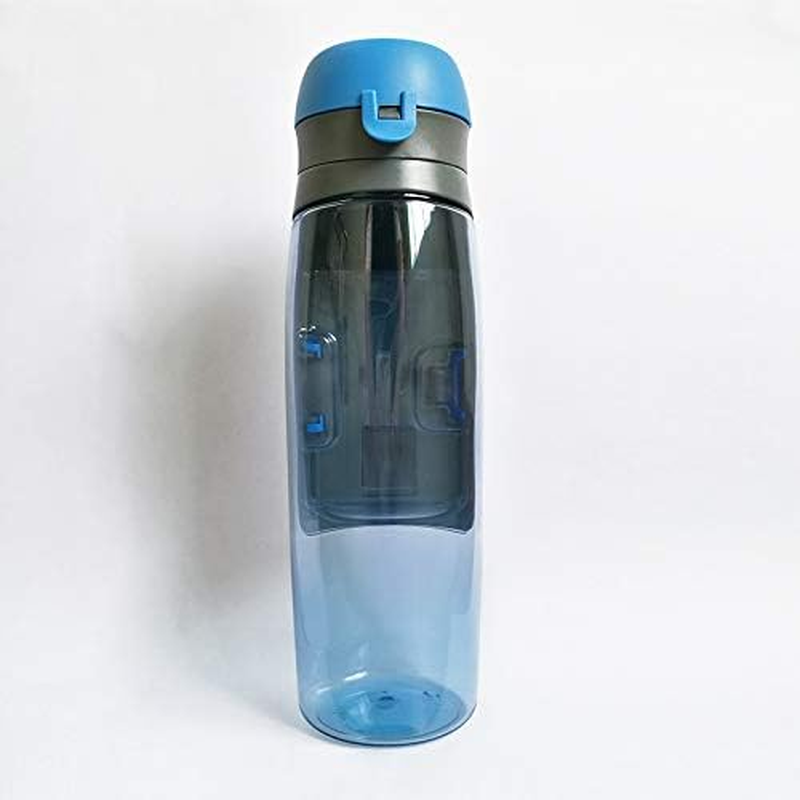 Genki Bottle 750Ml Water Bottle with Storage Compartment for Key, Credit/Debit Card, and More for Outdoors, Gym, Yoga, Sports, and Camping! (Blue) image number 5