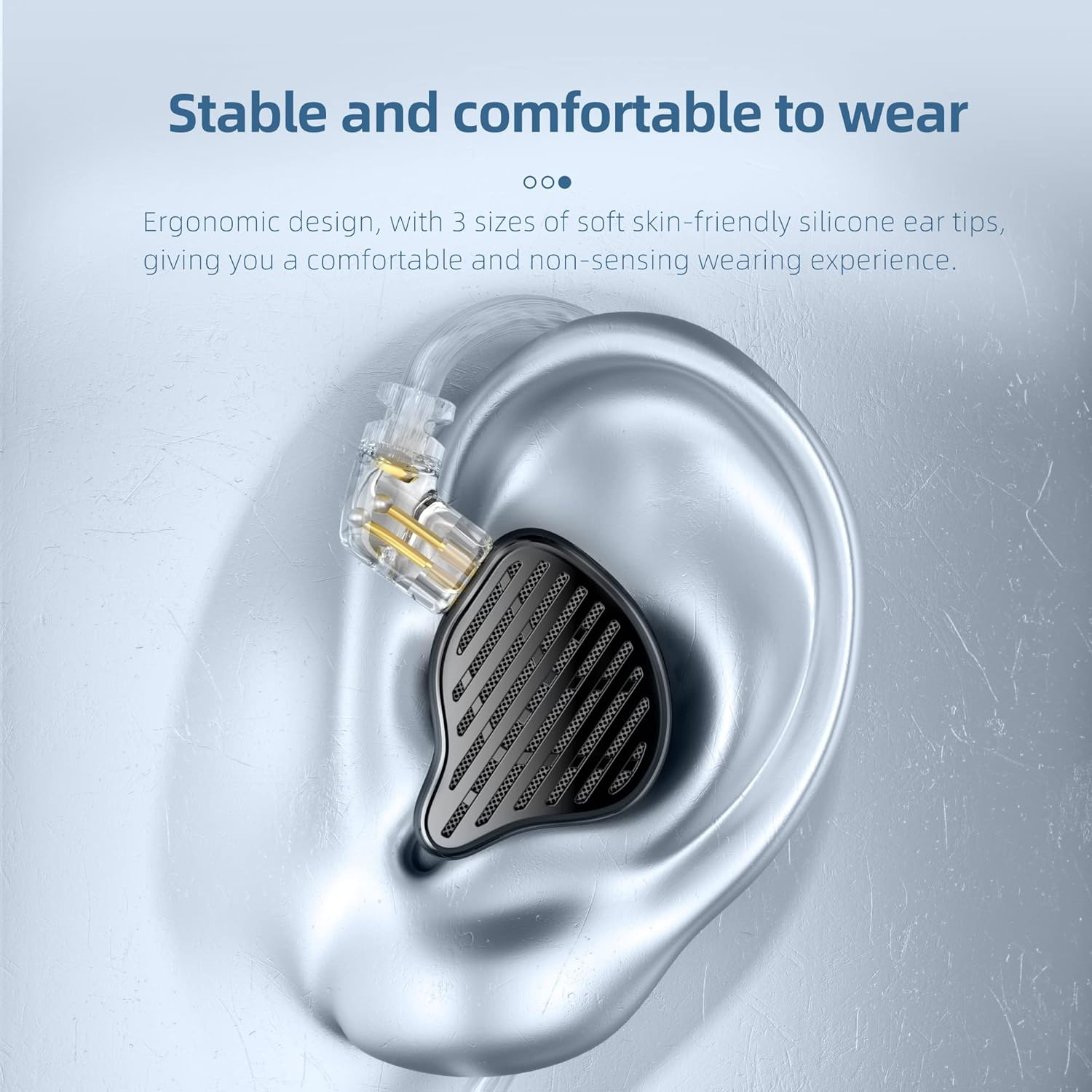 KZ X HBB PR2 in Ear Monitor Earphone,13.2Mm Planar Magnetic Driver In-Ear Wired Headphones Hifi IEM Earphones with Detachable 2Pins Cable for Musicians (Matte Black, No Mic)&hellip;&hellip; image number 2