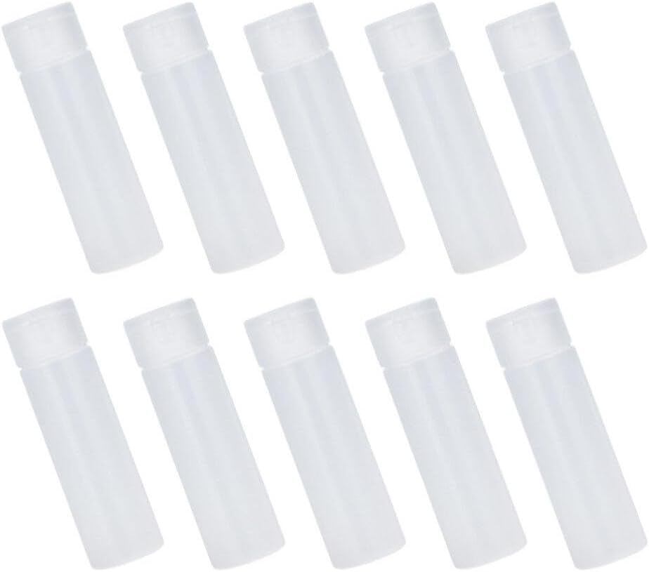 SOLUSTRE Flip-Top Empty Bottle Set of 10 Refillable Travel Containers for Lotion Shampoo and Moisturizers 6.1Cm X 2.1Cm image number 5