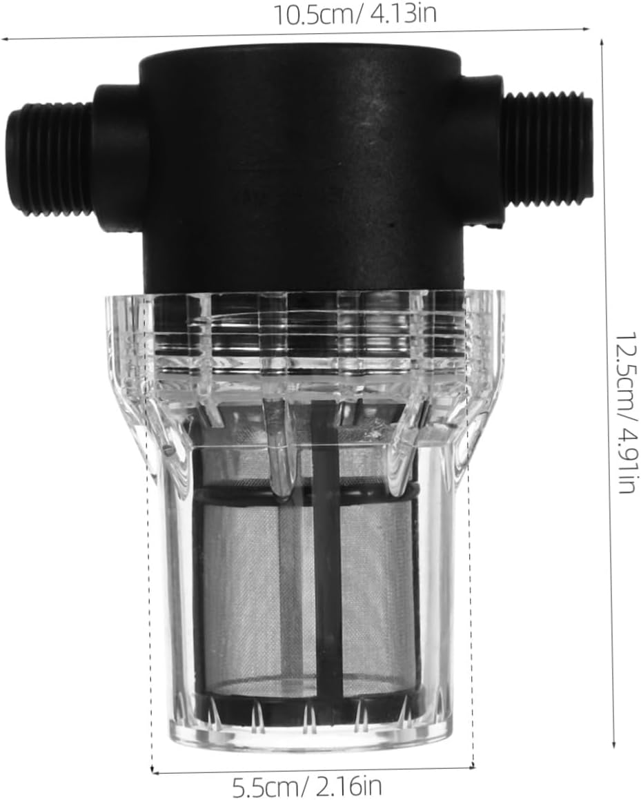 Kisangel Small Hose Inline Water Filter with Pump Strainer Mesh Grit Screen for Rv and Caravan Water Tanks Easy Install with Inner Outer Thread Interface
