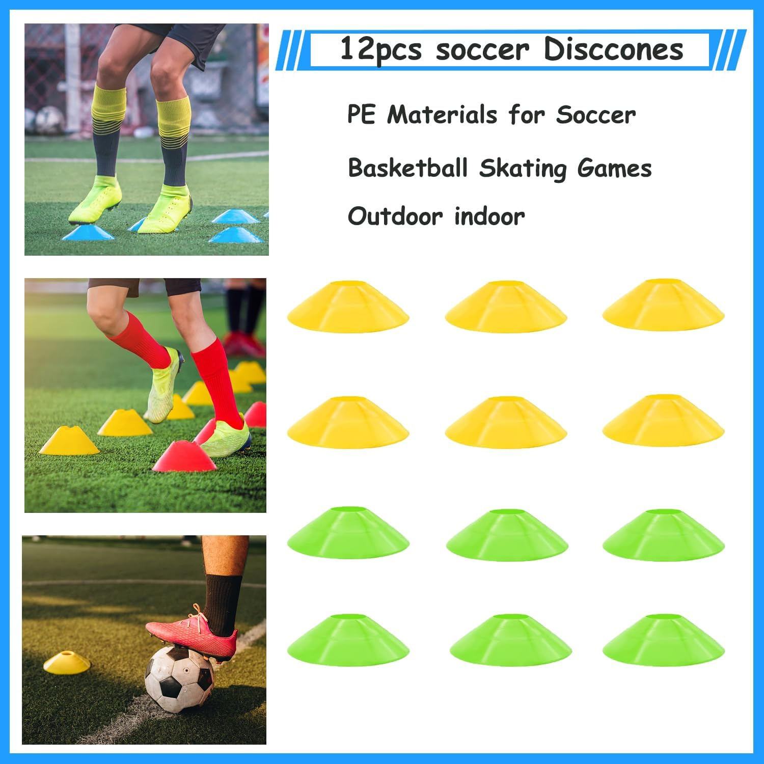 TGLITC Soccer Agility Training Equipment Set, Football Accessories Agility Ladder, Disc Cones, Kick Trainer - Speed Training Equipment Gifts for Boy image number 2