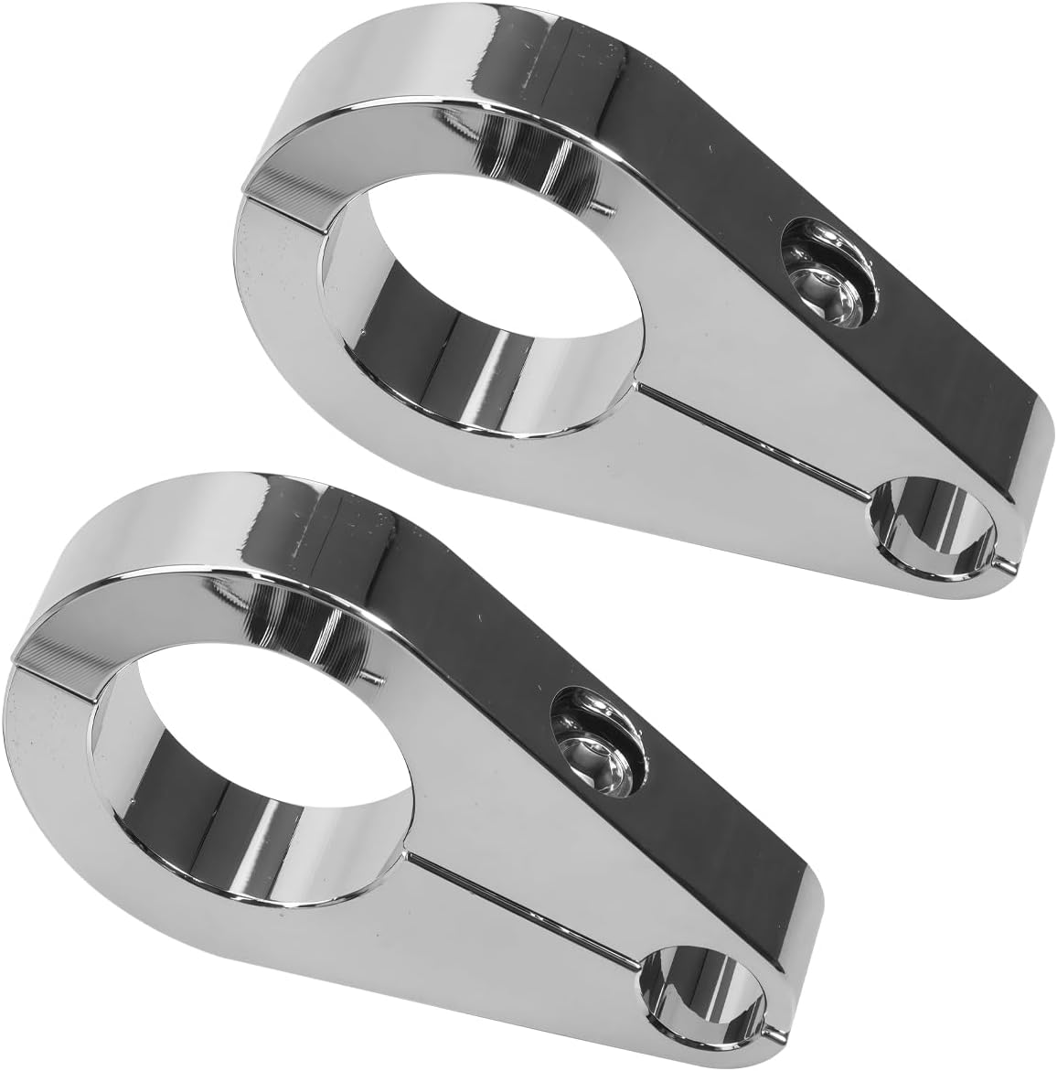 1.5" Clutch Throttle Cable Clamp Brake Line Clips Fit for Harley Can-Am Honda Kawasaki Suzuki Yamaha Polaris, 2 Pack, Silver