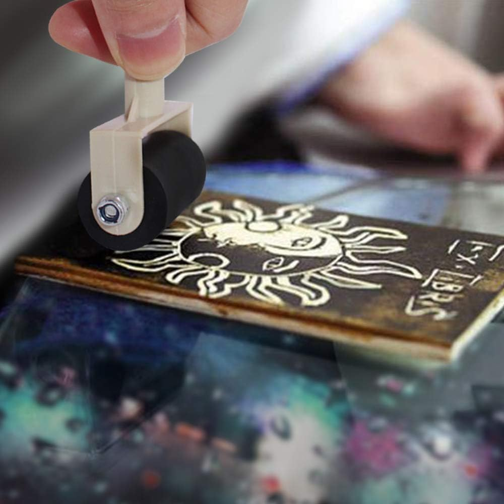 3Pcs Rubber Roller Brayer Rollers Glue Roller for Ink Paint Block Stamping, Printmaking Wallpaper and Arts & Crafts (1.37, 2.36 and 3.93 Inch) image number 2