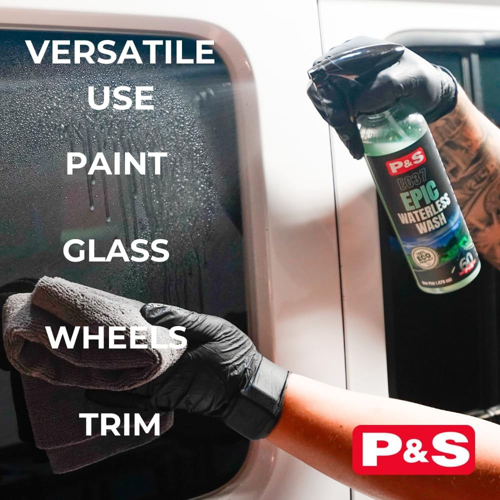 P&S Professional Detail Products - Epic Waterless Wash - Lubricants and Cleaning Agents Carefully Remove Soil without Water; Polymer Gloss Intensifier; Safe on Paint, Metal, & Glass (1 Pint) image number 5