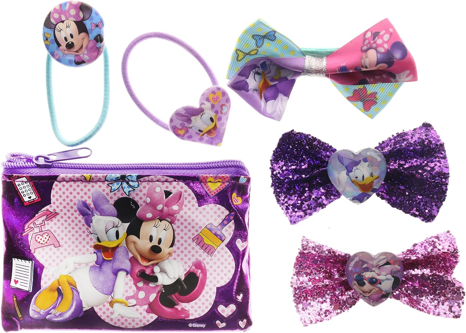 Townleygirl Minnie Mouse Hair Set, Includes Hair Brush, Hair Bows, and Hair Clips, 7 CT image number 6