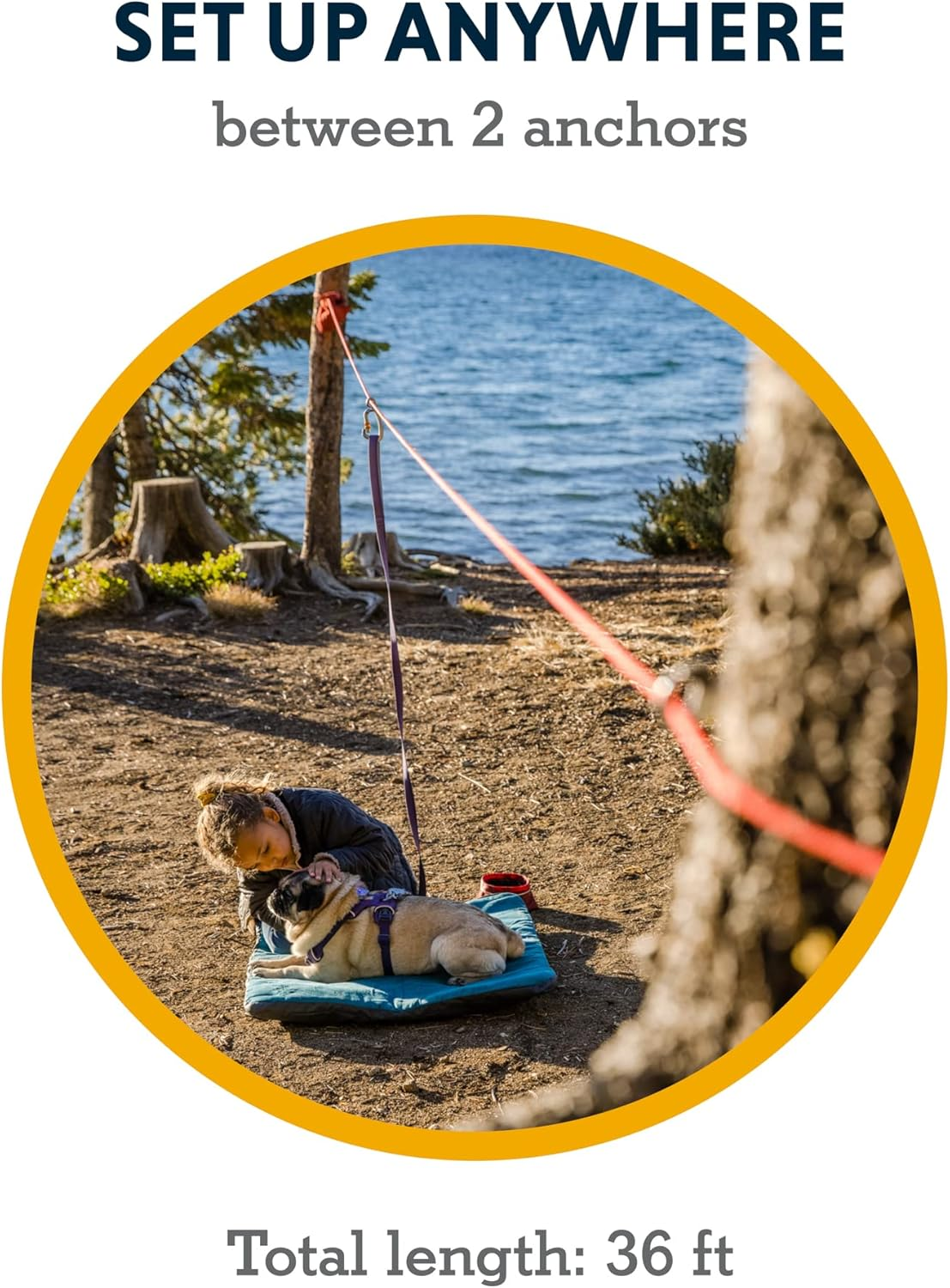 Ruffwear, Knot-A-Hitch Dog Hitching System, Portable Hitch for Campsites, Parks, and Yards, Red Clay image number 5