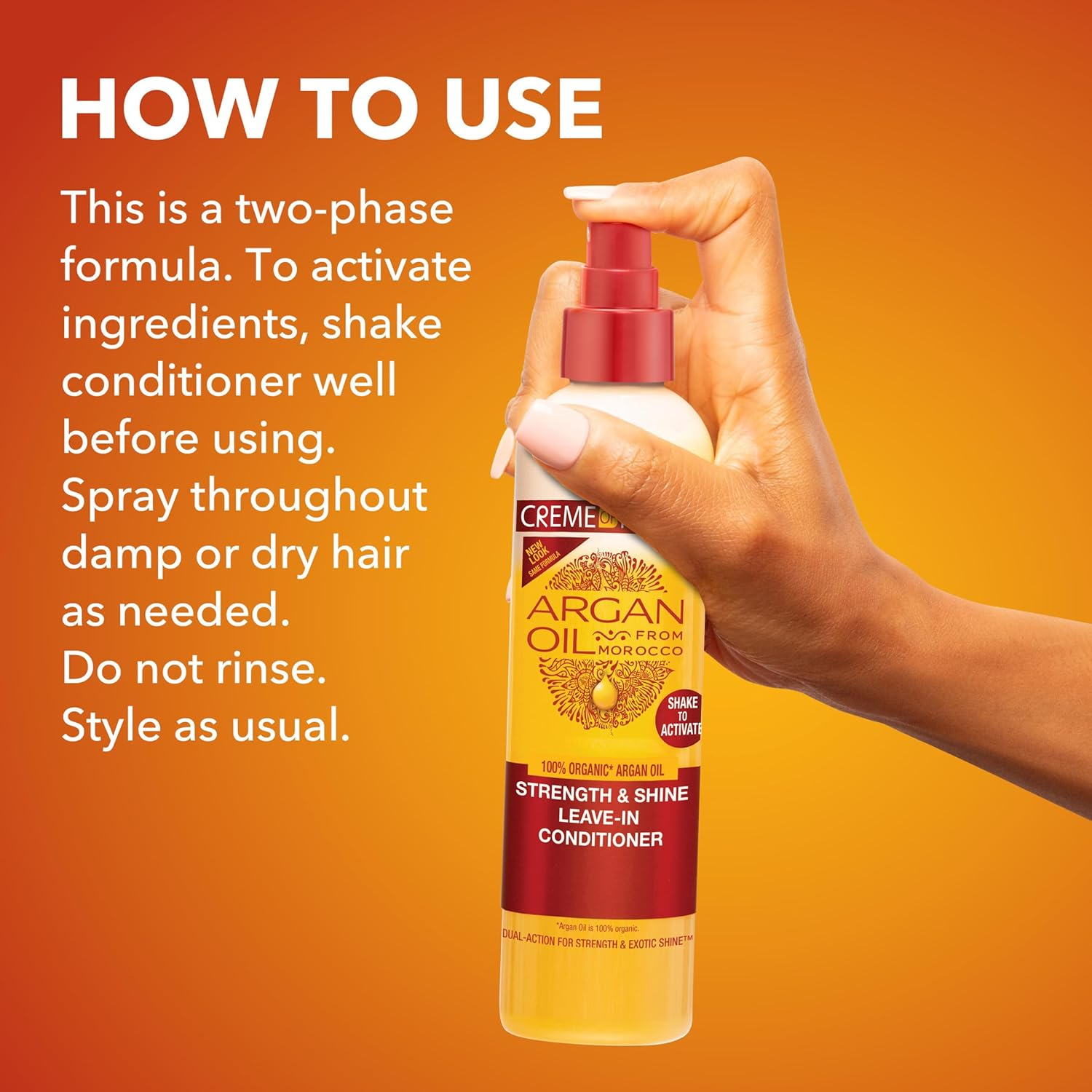 Cr&egrave;me of Nature Argan Oil from Morocco Strength and Shine Leave-In Conditioner 250 Ml image number 6